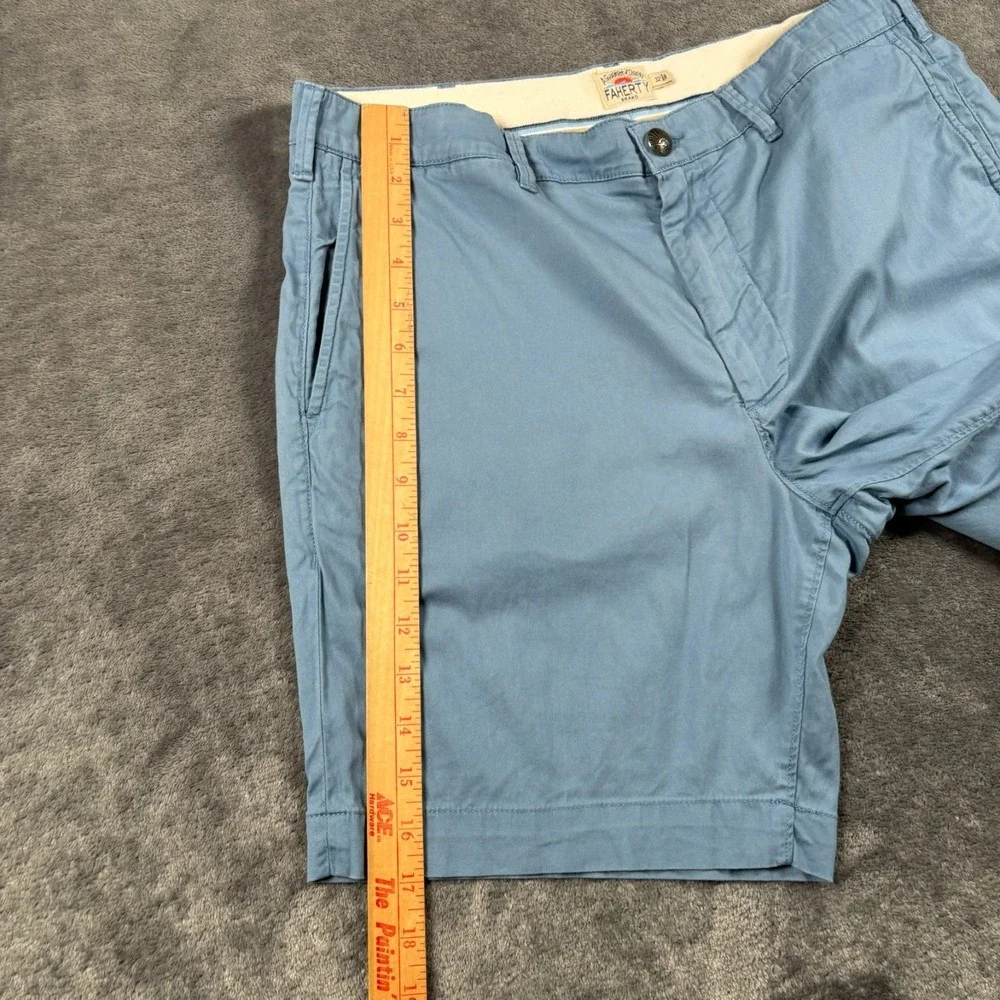 Faherty Shorts Mens 32 Blue Movement Chino Organic Cotton Stretch Refibra Casual